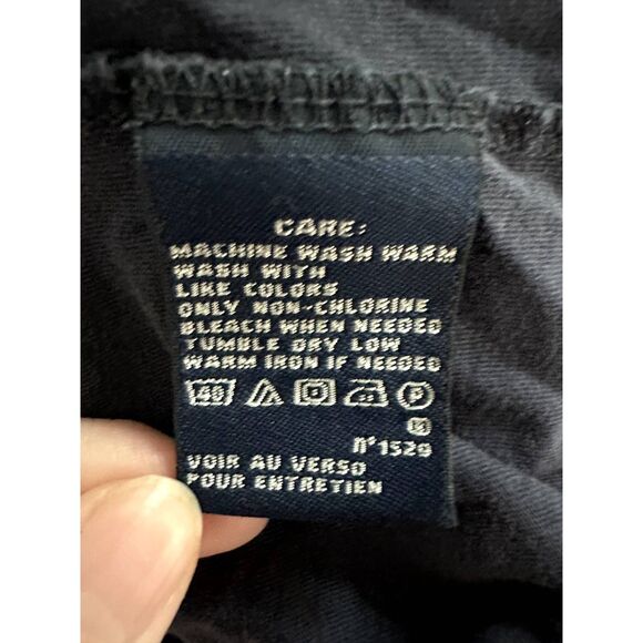 Ralph Lauren Sport Pima Cotton Tee Navy Pink Pony Logo Long Sleeve Top Women’s L - Picture 6 of 6